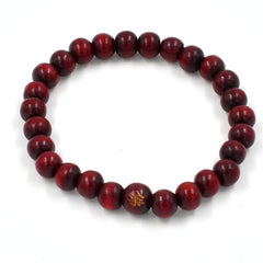 108 Beads 8mm Natural Sandalwood Buddhist Buddha Wood Prayer Beaded Knot black ebony Unisex Men Bracelets & Bangles for Women